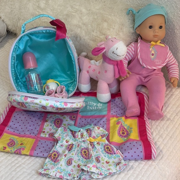 Bitty Baby, American Girl, Pink Doll Set with Plush Toy and Carry Bag, Like New - Picture 8 of 11